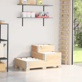 Arriate elevado de 3 niveles madera maciza de pino 120x80 cm by , Pots and planters - Ref: Foro24-4010313, Price: 79,75 €, Di...