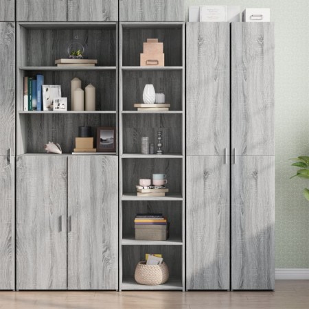 Hoher Schrank aus Sonoma-Eiche in Grau aus Ingenieurholz, 45x41x185 cm. von , Sideboards - Ref: Foro24-3281678, Preis: 95,12 ...