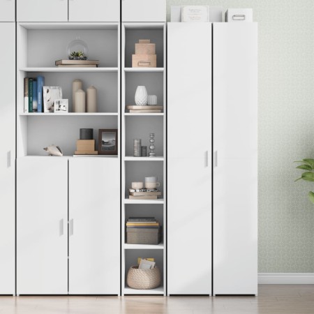 Aparador alto madera de ingeniería blanco 30x41x185 cm by , Sideboards - Ref: Foro24-846411, Price: 80,11 €, Discount: %