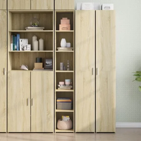 Aparador alto madera de ingeniería roble Sonoma 30x41x185 cm by , Sideboards - Ref: Foro24-846413, Price: 75,85 €, Discount: %