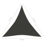 Segelmarkise HDPE anthrazitgrau 160 g/m² 4,5x4,5x4,5 m von vidaXL, Sonnenschirme - Ref: Foro24-311095, Preis: 32,78 €, Rabatt: %