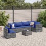 Set de muebles de jardín 7 pzas y cojines ratán sintético gris by , Garden sets - Ref: Foro24-3308183, Price: 472,90 €, Disco...