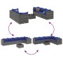 Gartenmöbel-Set 7-teilig und Kissen aus grauem Kunst-Rattan von , Gartensets - Ref: Foro24-3308183, Preis: 472,90 €, Rabatt: %
