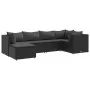 Set muebles de jardín 6 piezas y cojines ratán sintético negro de , Conjuntos de jardín - Ref: Foro24-3308211, Precio: 444,76...