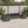 Set de muebles de jardín 7 pzas y cojines ratán sintético gris by , Garden sets - Ref: Foro24-3308258, Price: 478,12 €, Disco...