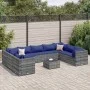 Set de muebles de jardín 10 pzas y cojines ratán sintético gris de , Conjuntos de jardín - Ref: Foro24-3308279, Precio: 611,8...