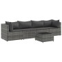Set de muebles de jardín 5 pzas y cojines ratán sintético gris by , Garden sets - Ref: Foro24-3308010, Price: 337,26 €, Disco...