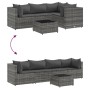 Set de muebles de jardín 5 pzas y cojines ratán sintético gris by , Garden sets - Ref: Foro24-3308010, Price: 337,26 €, Disco...