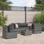 Gartenmöbel-Set, 6-teilig, mit grauen Polstern aus synthetischem Rattan. von , Gartensets - Ref: Foro24-3308162, Preis: 414,8...