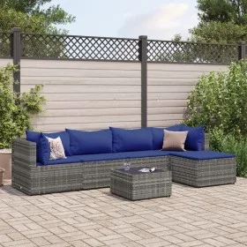 Set de muebles de jardín 6 pzas y cojines ratán sintético gris von , Gartensets - Ref: Foro24-3308071, Preis: 358,35 €, Rabat...