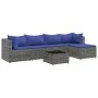 Set de muebles de jardín 6 pzas y cojines ratán sintético gris von , Gartensets - Ref: Foro24-3308071, Preis: 369,86 €, Rabat...