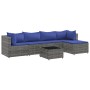 Set de muebles de jardín 6 pzas y cojines ratán sintético gris von , Gartensets - Ref: Foro24-3308071, Preis: 388,82 €, Rabat...