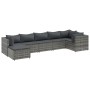 Set de muebles de jardín 7 pzas y cojines ratán sintético gris by , Garden sets - Ref: Foro24-3308226, Price: 461,20 €, Disco...