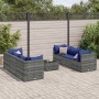Set de muebles de jardín 7 pzas y cojines ratán sintético gris by , Garden sets - Ref: Foro24-3308031, Price: 495,07 €, Disco...