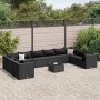 Set muebles de jardín 11 pzas y cojines ratán sintético negro by , Garden sets - Ref: Foro24-3308291, Price: 879,34 €, Discou...