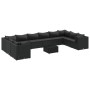 Set muebles de jardín 11 pzas y cojines ratán sintético negro by , Garden sets - Ref: Foro24-3308291, Price: 879,34 €, Discou...