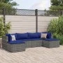 Gartenmöbel-Set, 6-teilig, mit grauen Polstern aus synthetischem Rattan. von , Gartensets - Ref: Foro24-3308247, Preis: 364,6...