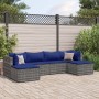 Gartenmöbel-Set, 6-teilig, mit grauen Polstern aus synthetischem Rattan. von , Gartensets - Ref: Foro24-3308247, Preis: 384,5...