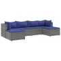 Gartenmöbel-Set, 6-teilig, mit grauen Polstern aus synthetischem Rattan. von , Gartensets - Ref: Foro24-3308247, Preis: 364,6...
