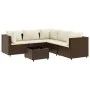 Set muebles de jardín 6 piezas y cojines ratán sintético marrón by , Garden sets - Ref: Foro24-3308129, Price: 467,36 €, Disc...