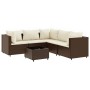 Set muebles de jardín 6 piezas y cojines ratán sintético marrón by , Garden sets - Ref: Foro24-3308129, Price: 485,59 €, Disc...