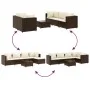 Set muebles de jardín 6 piezas y cojines ratán sintético marrón by , Garden sets - Ref: Foro24-3308129, Price: 467,36 €, Disc...