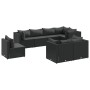 Set de muebles de jardín 8 pzas y cojines ratán sintético negro by , Garden sets - Ref: Foro24-3308195, Price: 712,01 €, Disc...