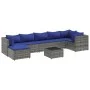Set de muebles de jardín 8 pzas y cojines ratán sintético gris de , Conjuntos de jardín - Ref: Foro24-3308239, Precio: 507,79...