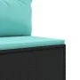 Set de muebles de jardín 5 pzas y cojines ratán sintético negro de , Conjuntos de jardín - Ref: Foro24-3308092, Precio: 361,8...
