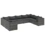 Set de muebles de jardín 9 pzas y cojines ratán sintético gris de , Conjuntos de jardín - Ref: Foro24-3308266, Precio: 608,30...