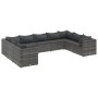 Set de muebles de jardín 9 pzas y cojines ratán sintético gris by , Garden sets - Ref: Foro24-3308266, Price: 636,53 €, Disco...
