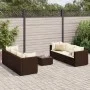 Gartenmöbel-Set, 7-teilig, mit braunen Polstern aus synthetischem Rattan. von , Gartensets - Ref: Foro24-3308025, Preis: 472,...