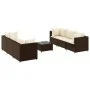Gartenmöbel-Set, 7-teilig, mit braunen Polstern aus synthetischem Rattan. von , Gartensets - Ref: Foro24-3308025, Preis: 472,...