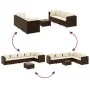 Gartenmöbel-Set, 7-teilig, mit braunen Polstern aus synthetischem Rattan. von , Gartensets - Ref: Foro24-3308025, Preis: 472,...