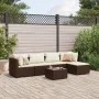Set muebles de jardín 6 piezas y cojines ratán sintético marrón de , Conjuntos de jardín - Ref: Foro24-3308065, Precio: 350,5...