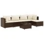 Set muebles de jardín 6 piezas y cojines ratán sintético marrón de , Conjuntos de jardín - Ref: Foro24-3308065, Precio: 350,5...
