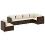 Gartenmöbel-Set, 6-teilig, mit braunen Kissen aus synthetischem Rattan. von , Gartensets - Ref: Foro24-3308169, Preis: 486,17...