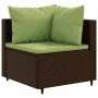 Set muebles de jardín 5 piezas y cojines ratán sintético marrón by , Garden sets - Ref: Foro24-3308086, Price: 366,36 €, Disc...