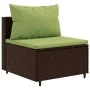 Set muebles de jardín 5 piezas y cojines ratán sintético marrón by , Garden sets - Ref: Foro24-3308086, Price: 366,36 €, Disc...