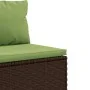Set muebles de jardín 5 piezas y cojines ratán sintético marrón by , Garden sets - Ref: Foro24-3308086, Price: 366,36 €, Disc...
