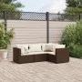 Set muebles de jardín 4 piezas y cojines ratán sintético marrón de , Conjuntos de jardín - Ref: Foro24-3308073, Precio: 307,9...