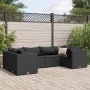 Gartenmöbel-Set, 6-teilig, mit schwarzen Kissen aus synthetischem Rattan. von , Gartensets - Ref: Foro24-3308251, Preis: 521,...