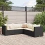 Set de muebles de jardín 5 pzas y cojines ratán sintético negro de , Conjuntos de jardín - Ref: Foro24-3308120, Precio: 408,7...