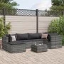 Set de muebles de jardín 7 pzas y cojines ratán sintético gris de , Conjuntos de jardín - Ref: Foro24-3308218, Precio: 459,21...