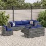 Set de muebles de jardín 9 pzas y cojines ratán sintético gris von , Gartensets - Ref: Foro24-3308207, Preis: 580,35 €, Rabat...