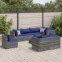Set de muebles de jardín 9 pzas y cojines ratán sintético gris by , Garden sets - Ref: Foro24-3308207, Price: 611,64 €, Disco...
