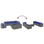 Set de muebles de jardín 9 pzas y cojines ratán sintético gris by , Garden sets - Ref: Foro24-3308207, Price: 611,64 €, Disco...