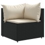Set muebles de jardín 6 piezas y cojines ratán sintético negro by , Garden sets - Ref: Foro24-3308160, Price: 454,09 €, Disco...