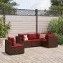 Gartenmöbel-Set, 5-teilig, mit braunen Kunststoff-Rattan-Kissen. von , Gartensets - Ref: Foro24-3308157, Preis: 390,18 €, Rab...