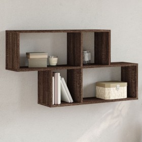 Estante de pared madera ingeniería marrón roble 100x20x53 cm de , Estantes y estanterías - Ref: Foro24-848023, Precio: 49,53 ...